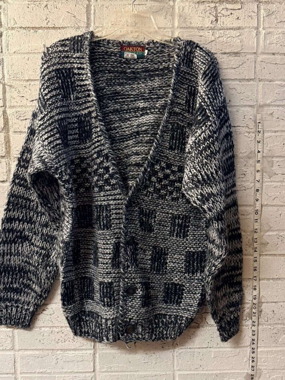 Vintage Oakton Limited oversized Chunky Knit Cardigan Grandpa Sweater
